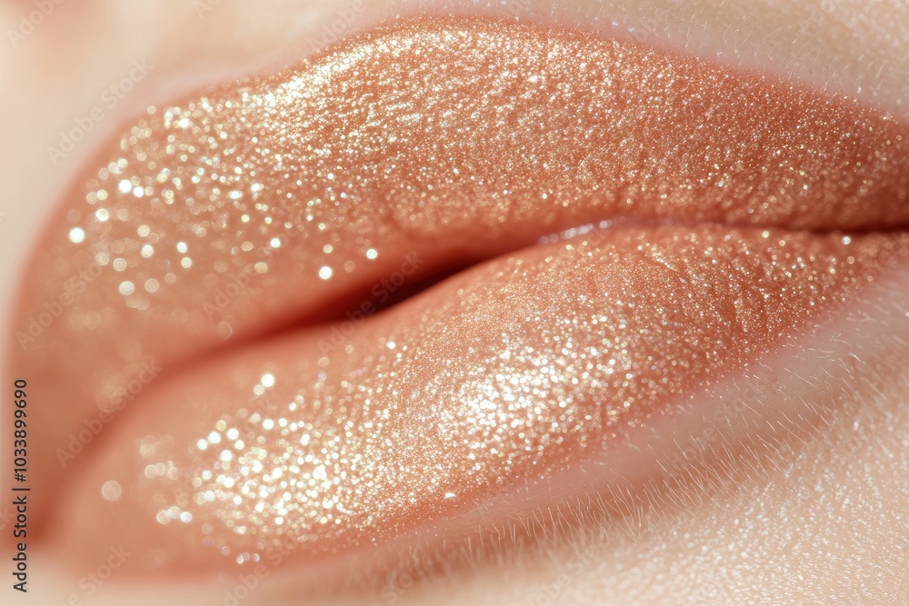 Fototapeta premium Extreme close-up of a mouth showing lips