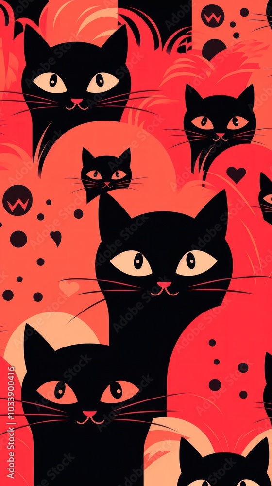 Obraz premium Halloween cats cartoon animal mammal.