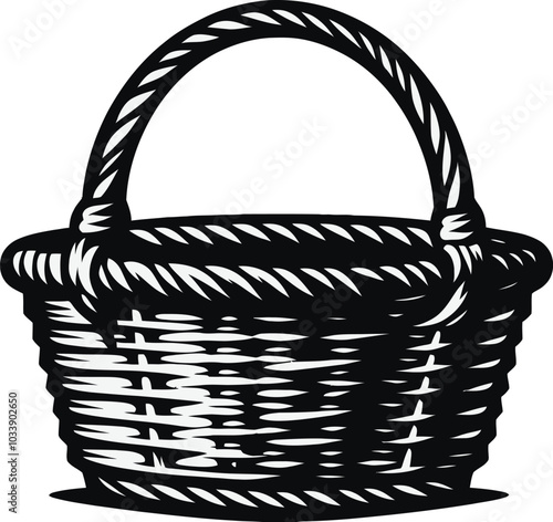 empty basket vector illustration