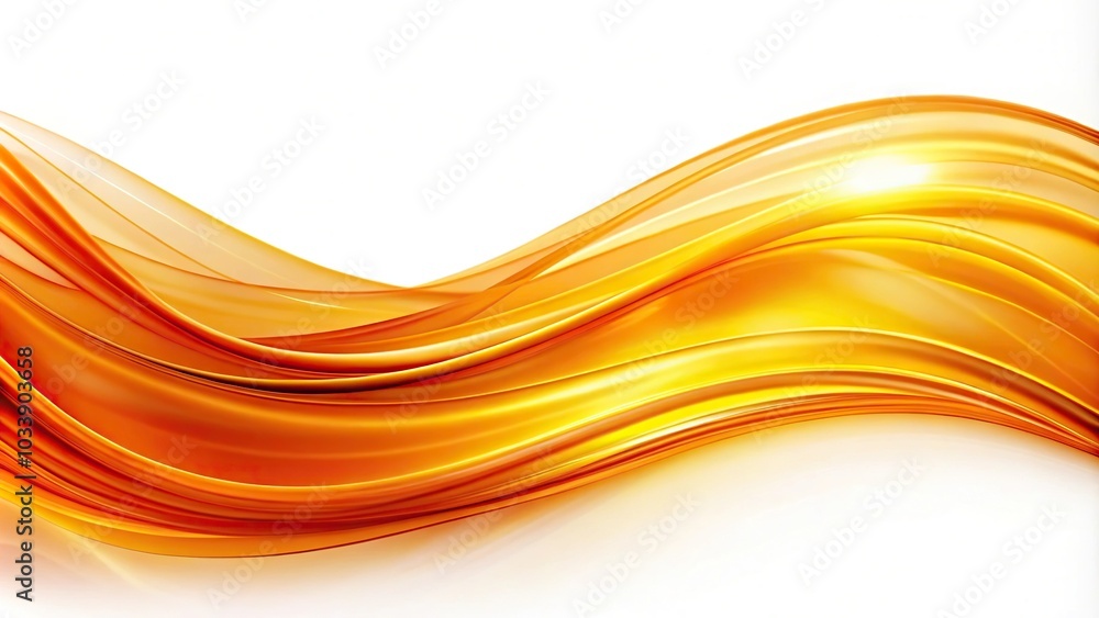 Abstract orange wave design isolated on white background Abstract orange wave design isolated on white background