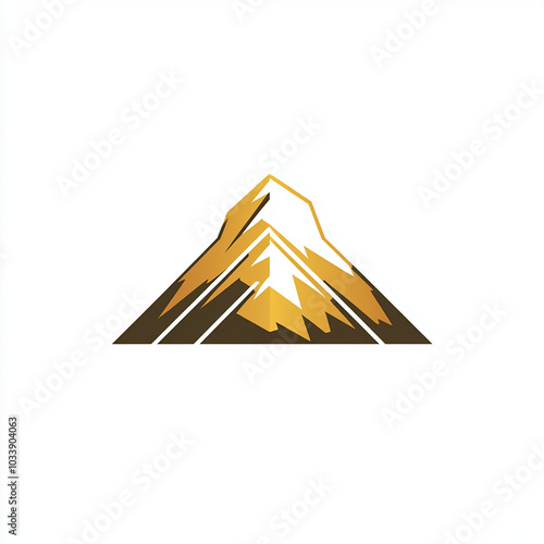 Minimalist vector logo for mining company. white background