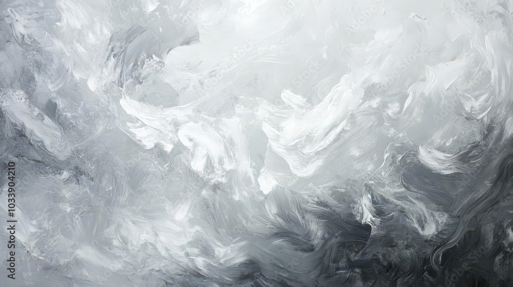 abstract texture background featuring a blend of gray and white oil paints, with dramatic swirls and strokes, evoking a sense of depth and emotion abstract texture background featuring a blend of gray and white oil paints, with dramatic swirls and strokes, evoking a sense of depth and emotion