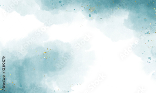 background design with paint brush Teal turquoise marbled alcohol ink drawing effect with abstract navy blue ink waves and golden splashes elegant card design for birthday invite or wedding