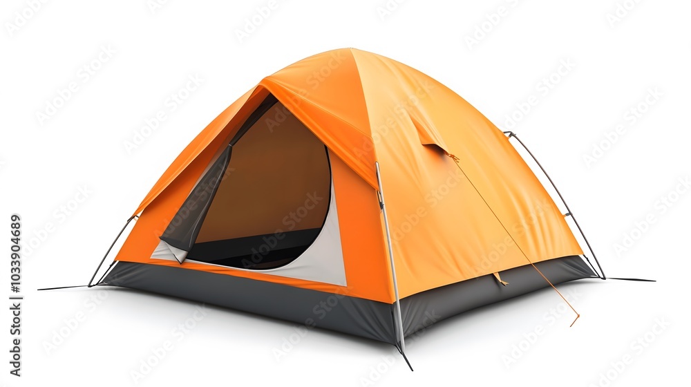 tourist tent isolated on white. tourist tent isolated on white.