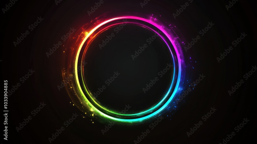Abstract Rainbow Circle Design Abstract Rainbow Circle Design