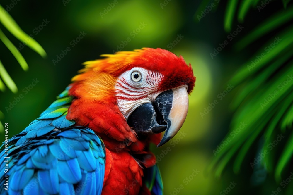 Rainforest parrot animal macaw. Rainforest parrot animal macaw.