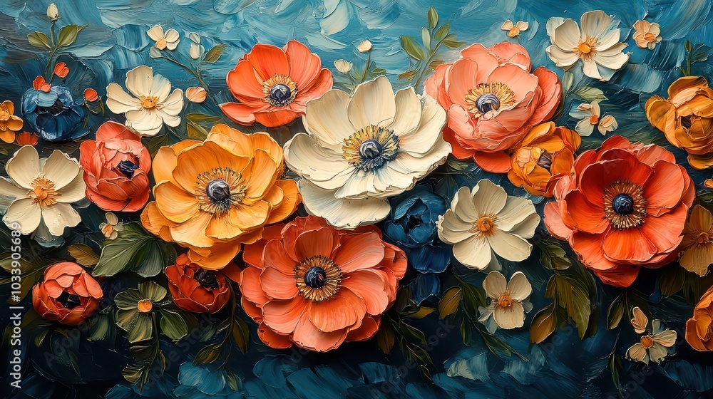 vibrant oil painting of flowers in rich colors capturing the essence of natures beauty in a lush textured composition that evokes joy and warmth vibrant oil painting of flowers in rich colors capturing the essence of natures beauty in a lush textured composition that evokes joy and warmth