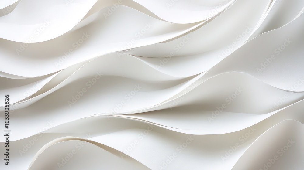 Abstract White Paper Waves Abstract White Paper Waves