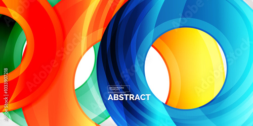 Circles, round elements, ring shapes premium background. Vector Illustration For Wallpaper, Banner, Background, Card, Book Illustration, landing page