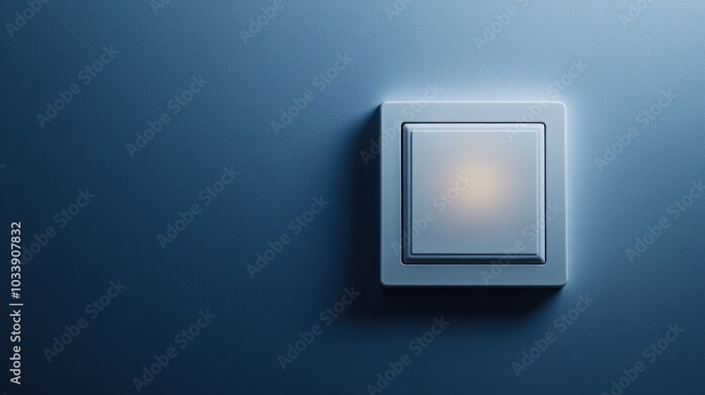 White light switch with ambient lighting