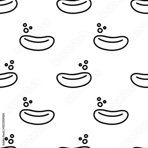 Soap cartoon doodle seamless pattern, Vector.