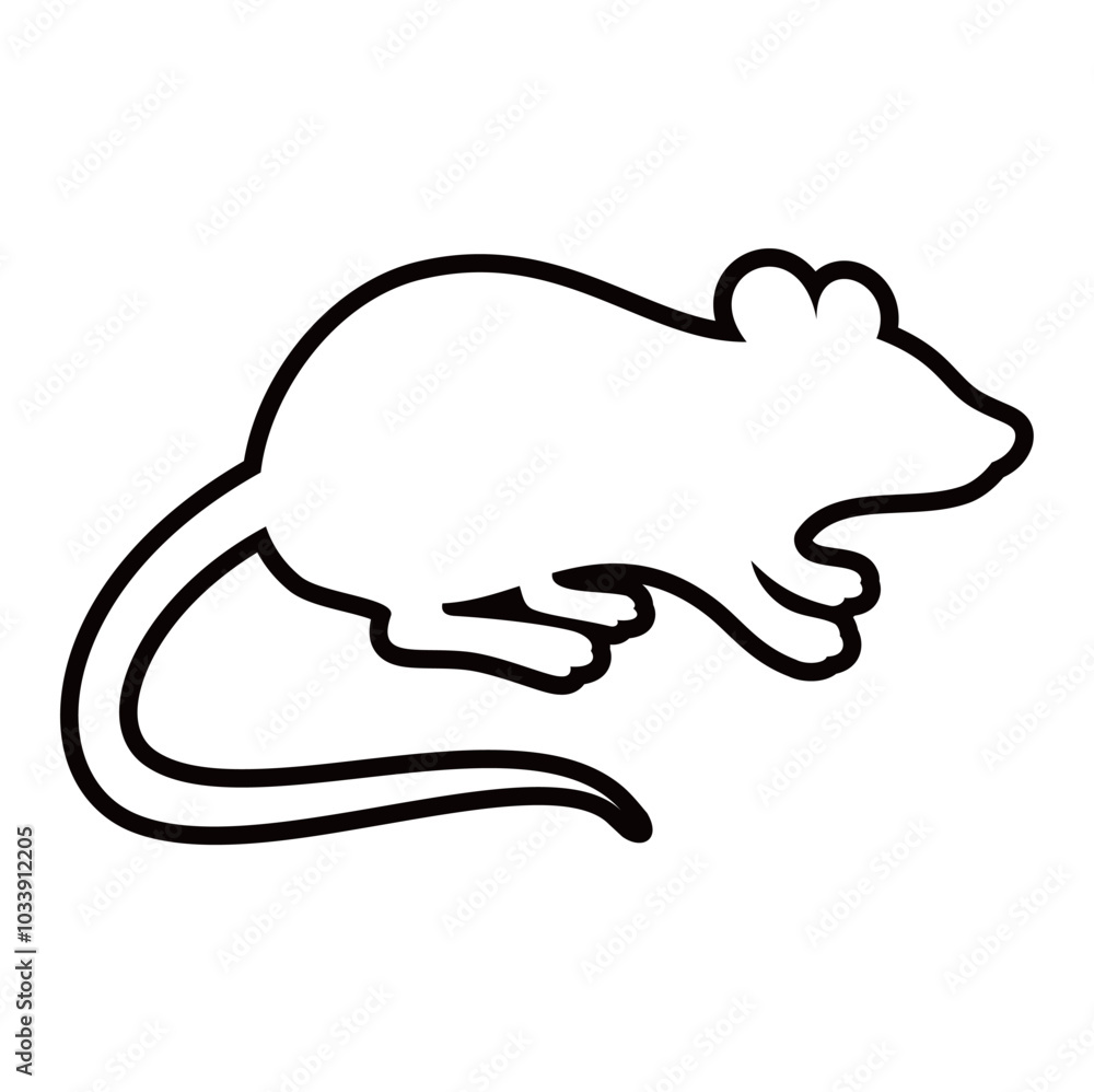 Rat animal outline. Vector image Rat animal outline. Vector image