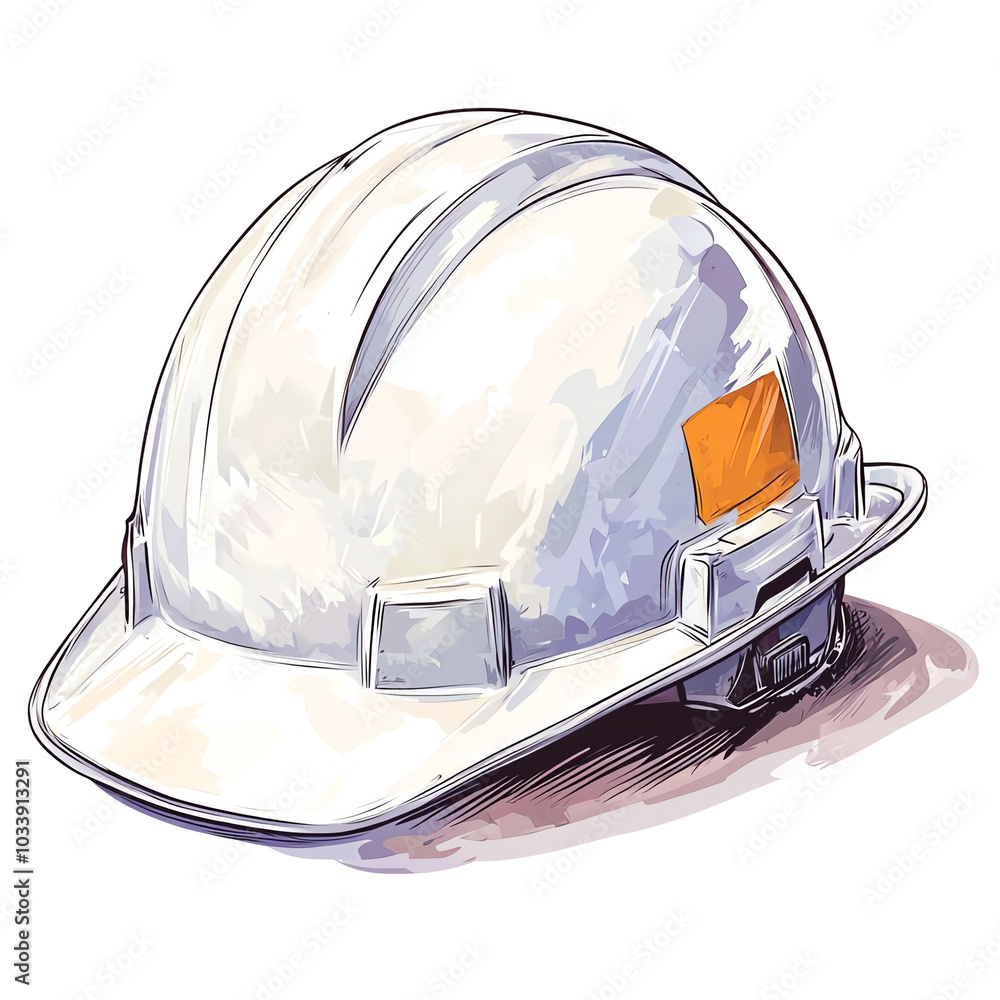 Obraz premium Safety helmet, white isolate background transparent background