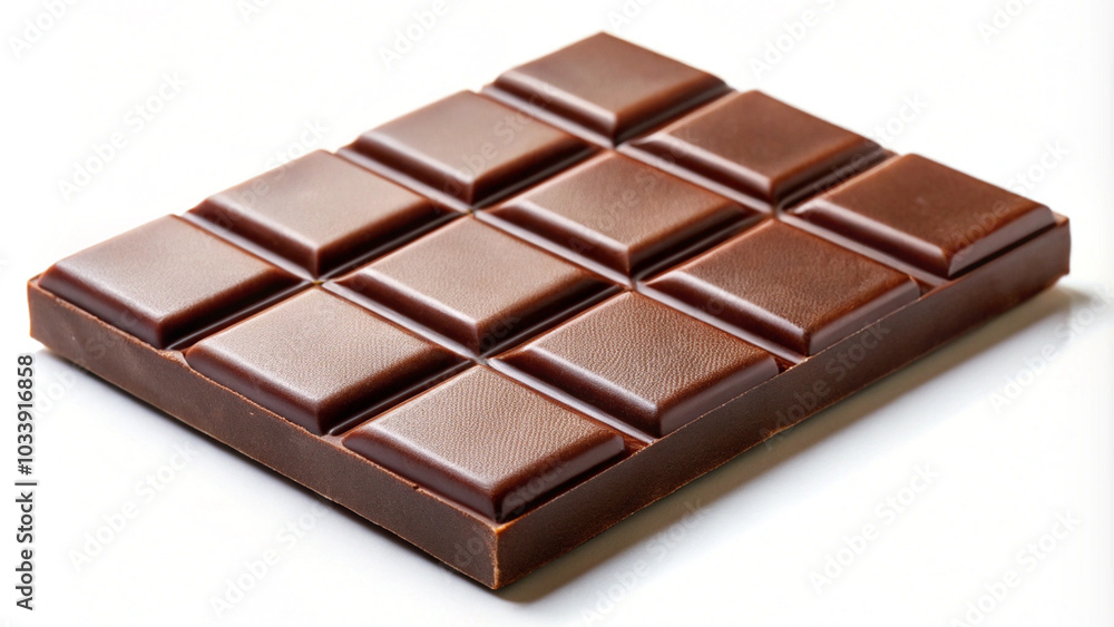 Milk Chocolate Bar on White Background Milk Chocolate Bar on White Background