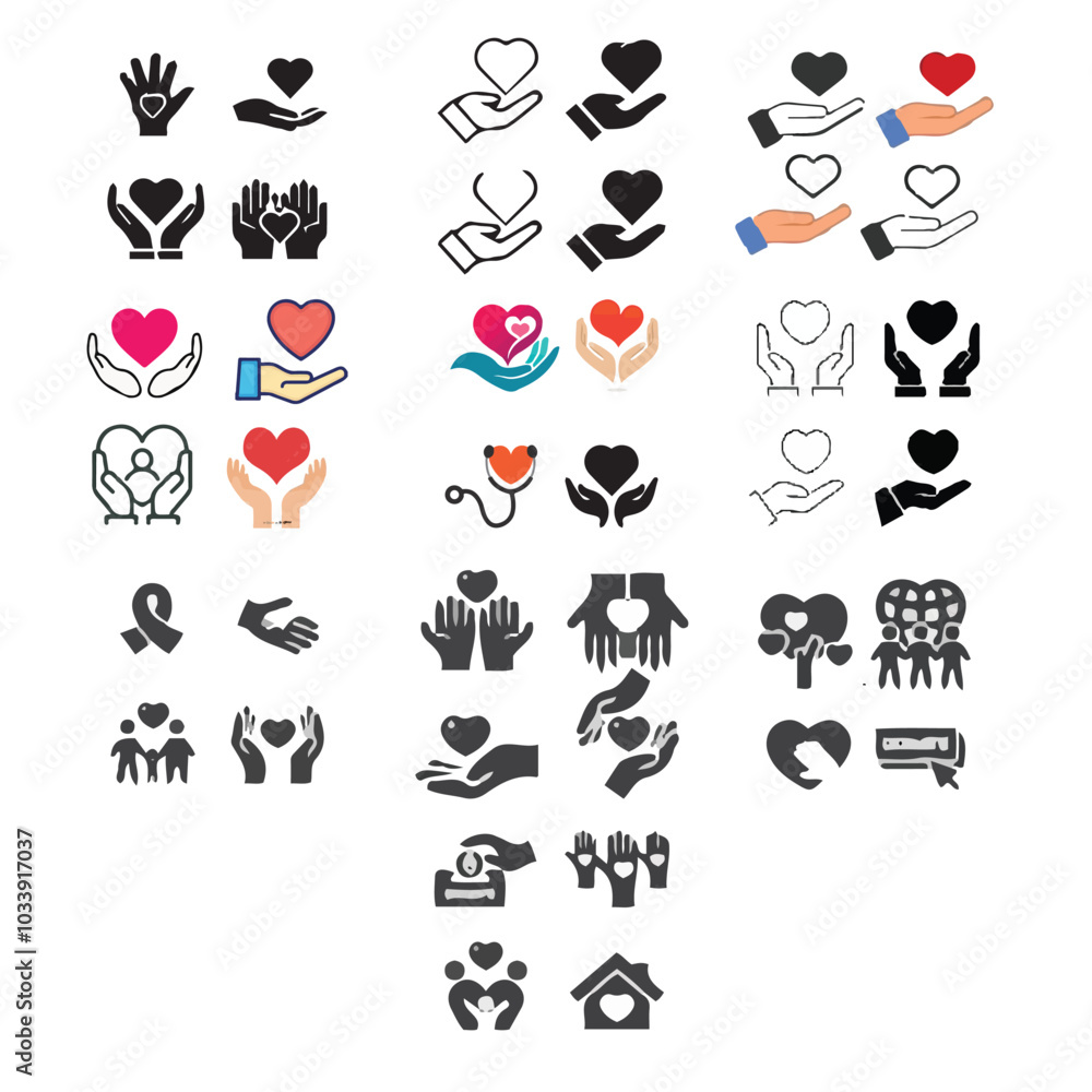 Care Icon vector set Care Icon vector set