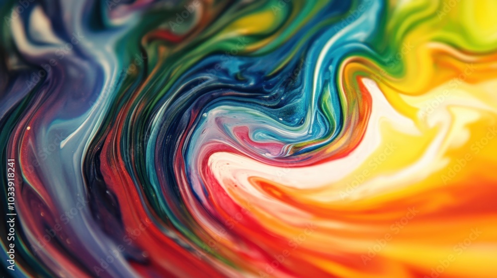 Fototapeta premium Playful and Creative Abstract Swirls in Vibrant Paint Strokes