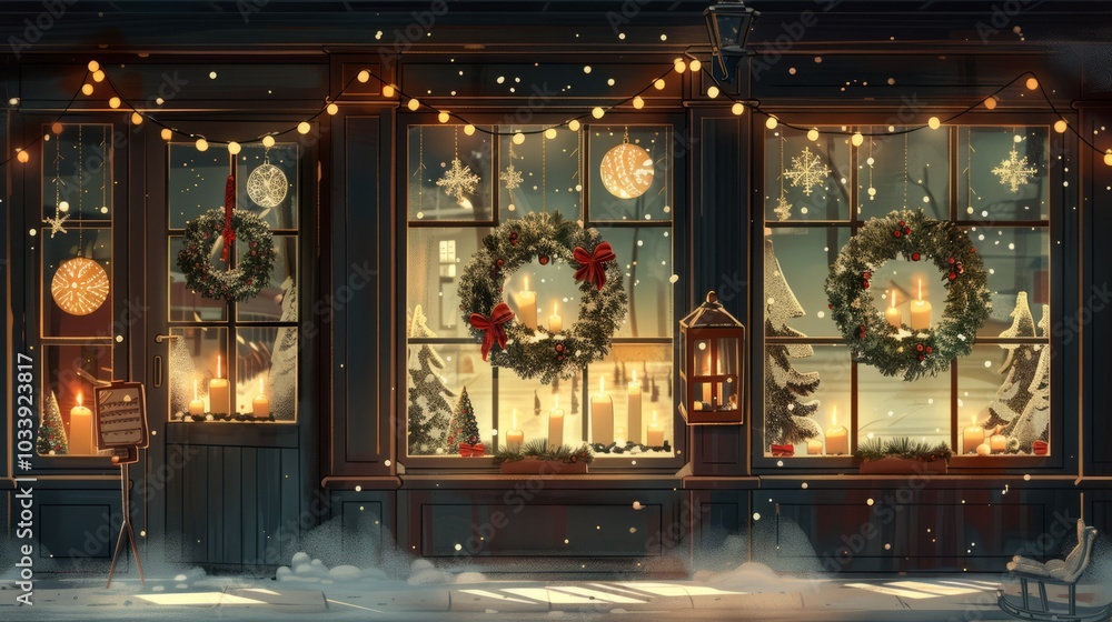 Festive Christmas Window Display Festive Christmas Window Display