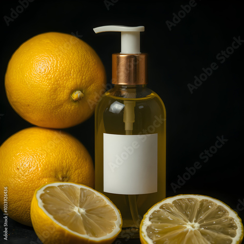 bottle of lemon oil