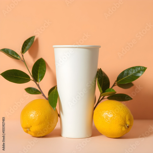 glass of orange juice with lemon