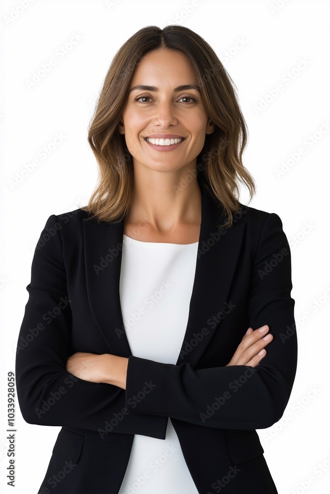 Happy middle aged business woman company owner entrepreneur, smiling mature professional executive manager, confident businesswoman leader standing arms crossed isolated on white background. Happy middle aged business woman company owner entrepreneur, smiling mature professional executive manager, confident businesswoman leader standing arms crossed isolated on white background.