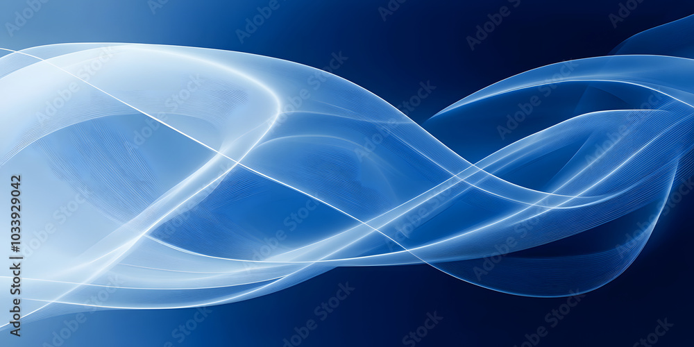 Naklejka premium Soft abstract blue wave background modern illustration design