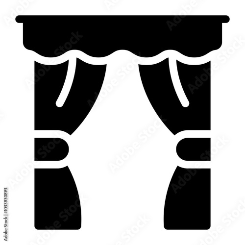 curtains glyph icon