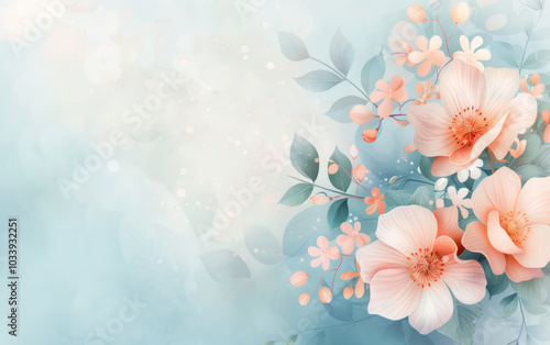  Vintage floral texture art background 