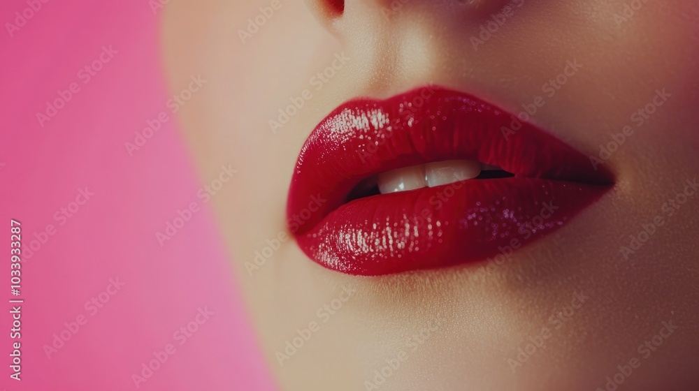 Close-up of Red Lips Close-up of Red Lips