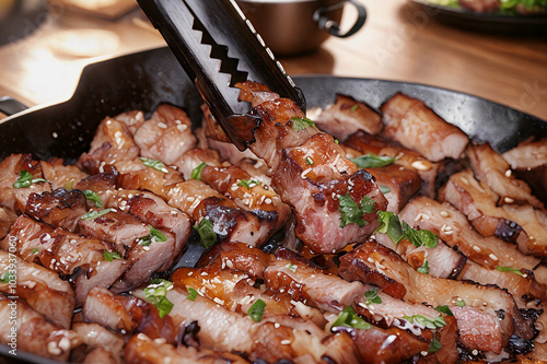 Korean favorite Korean food, pork belly(Samgyeopsal)