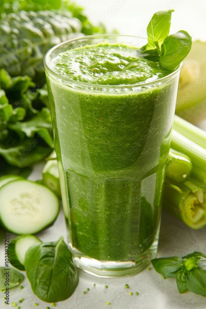 glass of green smoothie on a light table, Generative AI, glass of green smoothie on a light table, Generative AI,