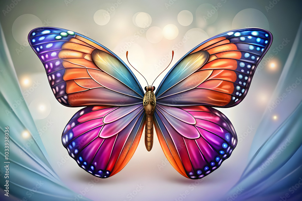 Stunning Macro Shot of Vibrant Butterfly Wings with Intricate Patterns and Soft Bokeh Nature Background - Perfect for Copy Space in Photo Stock Concept Stunning Macro Shot of Vibrant Butterfly Wings with Intricate Patterns and Soft Bokeh Nature Background - Perfect for Copy Space in Photo Stock Concept