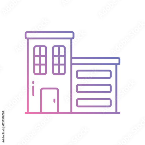 Loft vector icon stock illustration