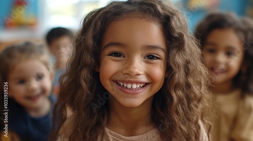 Joyful Children in Classroom