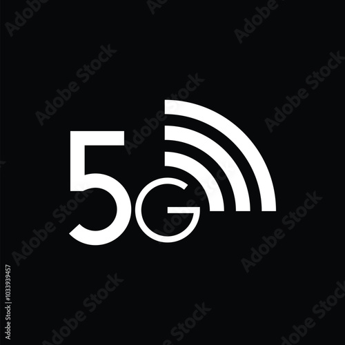 5G Icon. 5th Generation Wireless Internet Network Connection Information Technology Illustration. Mobile devices telecommunication business web networking.