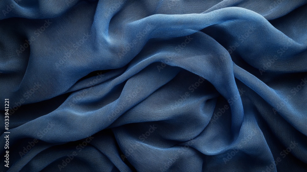 Blue Fabric Waves Blue Fabric Waves