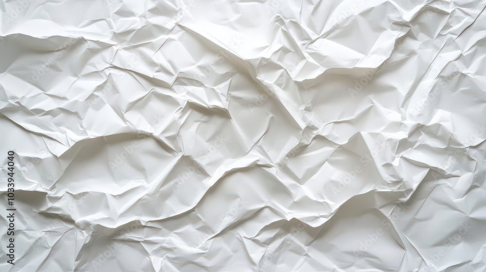 Crumpled White Paper Texture Background Crumpled White Paper Texture Background