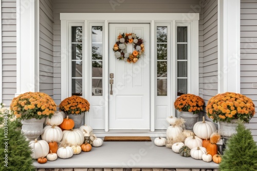 Fototapeta Naklejka Na Ścianę i Meble -  Pumpkin door architecture decoration.