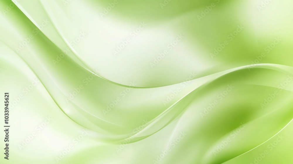 Fototapeta premium Abstract Green Wavy Background