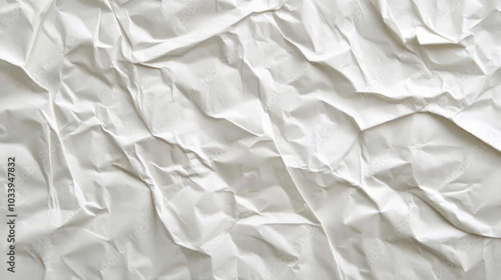 Crumpled White Paper Texture for Design Use Crumpled White Paper Texture for Design Use
