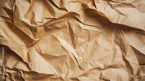 Textured Brown Wrinkled Paper Background