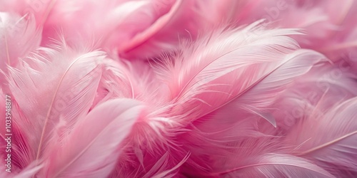 Abstract pink feather background created with close-up