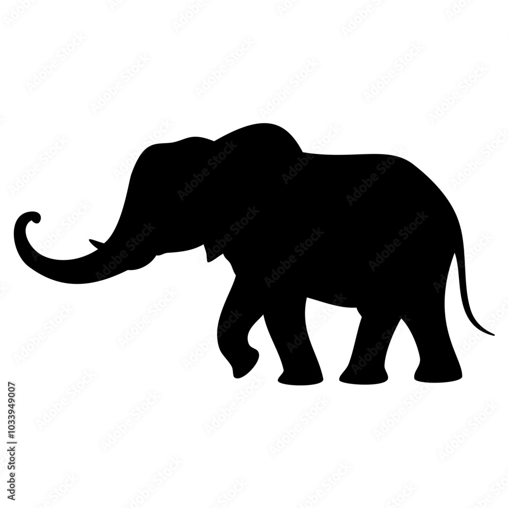 Obraz premium Elephant animal silhouette, Vector image