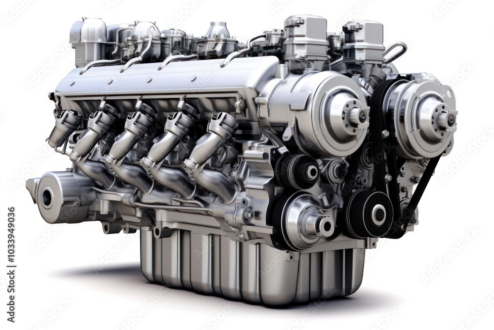Truck engine white background technology. Truck engine white background technology.