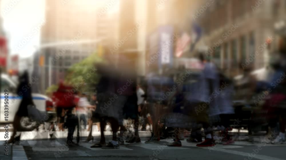 A Very Busy Urban Street Scene Filled with Pedestrians, Taxis, and Vibrant City Life A Very Busy Urban Street Scene Filled with Pedestrians, Taxis, and Vibrant City Life