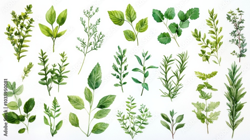 Herb Collection Illustration Herb Collection Illustration