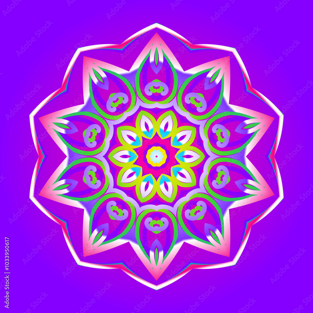 Beautiful colourful caleidoscope gradient flower petals art for commercial textile or background wallpaper Beautiful colourful caleidoscope gradient flower petals art for commercial textile or background wallpaper