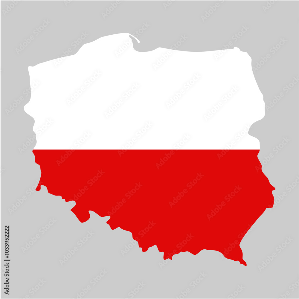 Poland island map. Vector image Poland island map. Vector image
