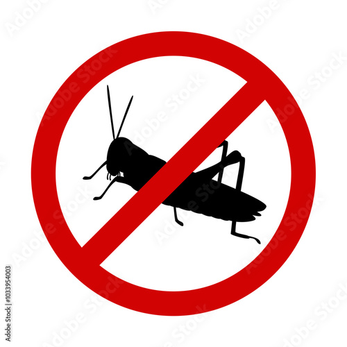 No grasshopper animal icon. Vector image