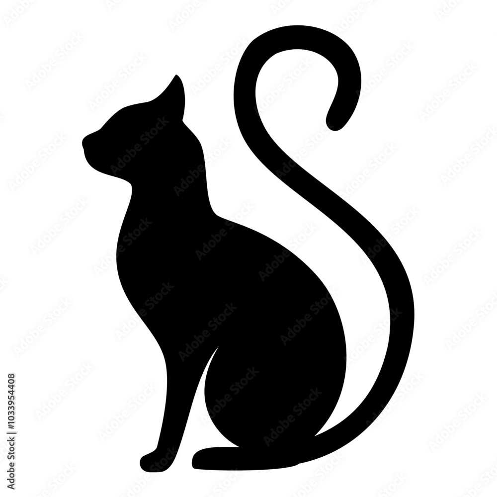 Cat animal silhouette. Vector image Cat animal silhouette. Vector image