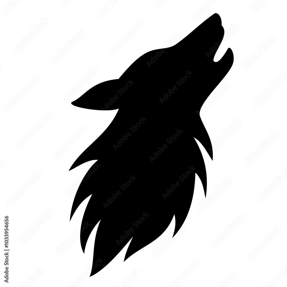Wolf head animal silhouette. Vector image Wolf head animal silhouette. Vector image